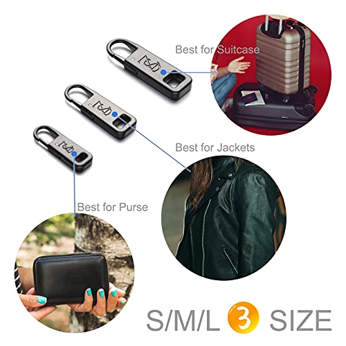 Zpsolution Zipper Pull Replacement - 3 Size More Suitable For Different Zippers - Easy Use For Broken And Missing Zipper Pulls #TOP5