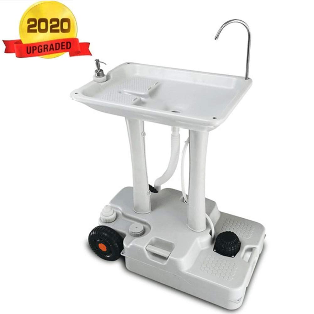 Buy Portable Camping Sink 30L Water Capacity Hand Wash Basin Stand with Towel Holder Soap