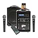 Califone PA419Q2 Portable Bluetooth PA with 2 Handheld Wireless Microphone, Care-Free Portability with a Built-in Handle, NFC Connection Area, Digital Display with USB/SD Card Slot for Added connecta