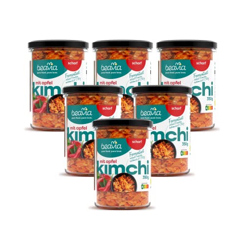 Beavia Kimchi apfel scharf (6x350g) | fermentierter Chinakohl | ein koreanisches Lebensmittel zur Unterstützung der Immunität | vegan, ohne Konservierungsmittel, glutenfrei, nicht pasteurisiert Cover