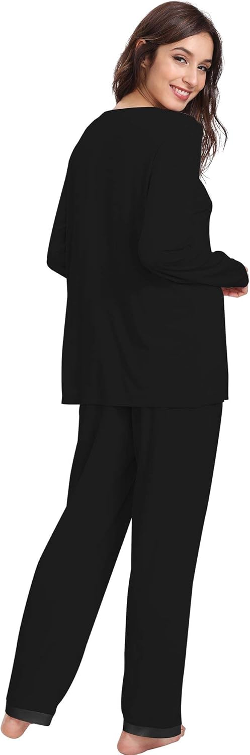 GYS Viscose from Bamboo Women's Pajama Sets Super Soft Long Sleeve Sleepwear Comfy Winter Pjs Sets S-4X - Image 3