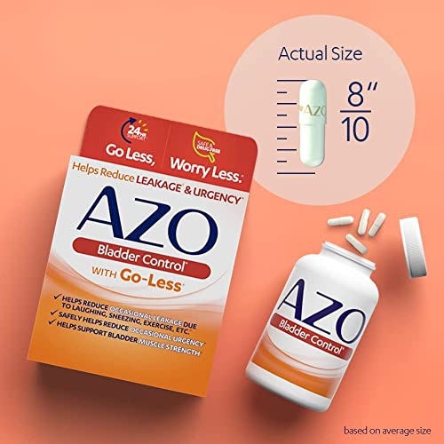 Azo Bladder Control With Go-Less Daily Supplement | Helps Reduce Occasional Urgency, Leakage Due To Laughing, Sneezing And Exercise††† | 72 Capsules #TOP5