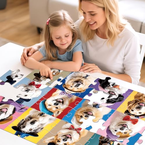Jumbo Floor Puzzle for Kids,48 Piece Funny Dog Jigsaw Puzzles,Learning Educational Toys for Toddlers Ages 3-5,Puppy Theme Puzzles Children Gift for Boy Girl Ages 4-8 by IFLOVE - Image 5