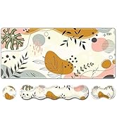 ARTSO Mouse Pad Keyboard Wrist Rest Set, Desk Mat+ Mouse Pad with Wrist Rest+ Keyboard Wrist Supp...