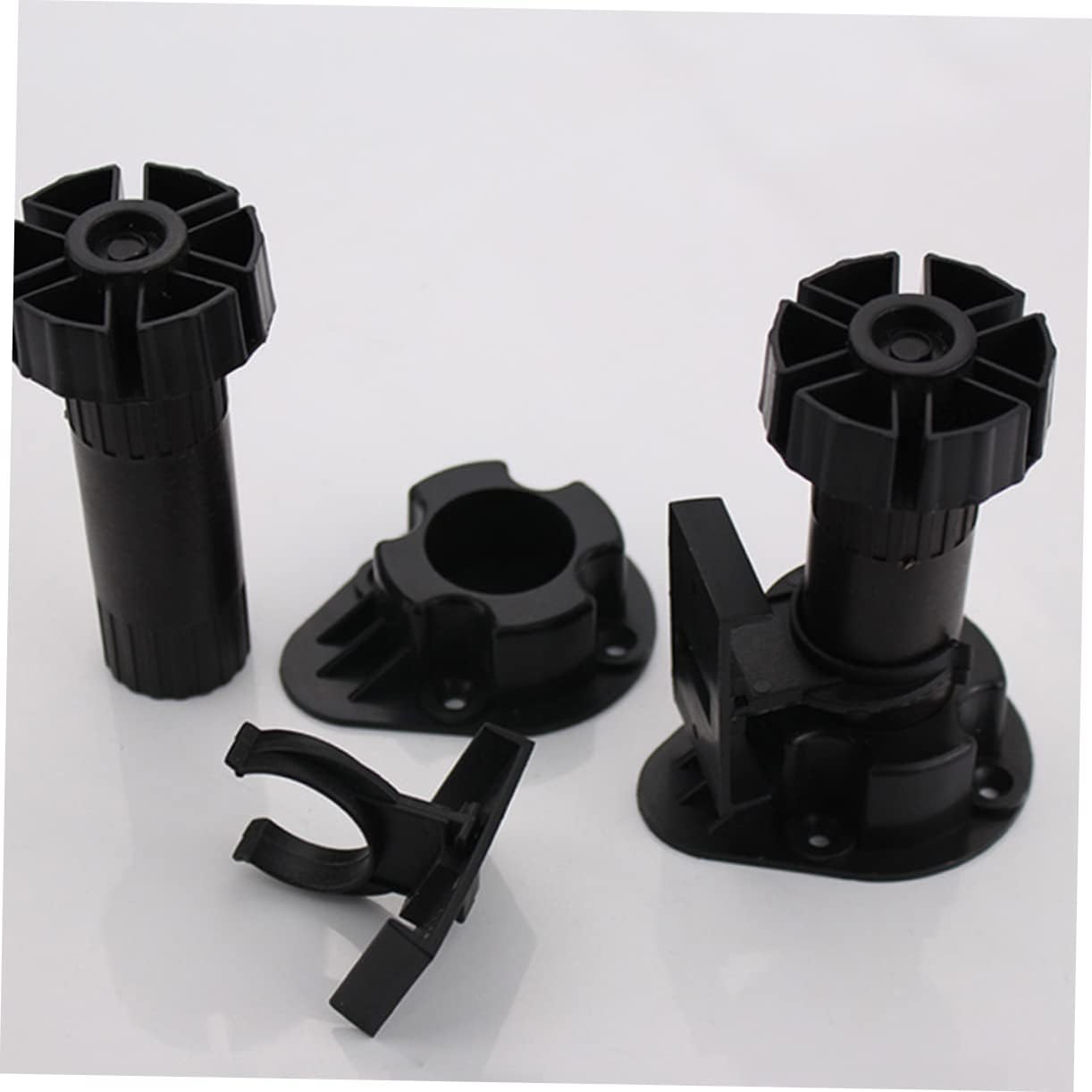 24Pcs Cabinet Leveler Leg Clips Adjustable Heavy Duty Furniture Table Feet Clips for Support for Cabinets and Dining Tables