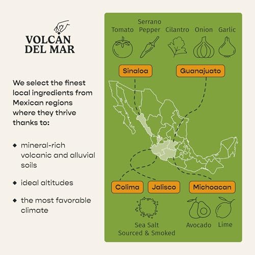 VOLCAN DEL MAR Sal Gourmet Ahumada Sabor Guacamole 3.5 oz miniatura 5
