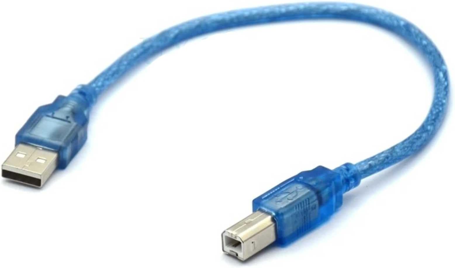 SOLDOUT USB Type B Scanner Line Printer Cable High Speed Connectors USB 2.0 A Male to USB B Male Extension Cable (Blue, 25 CM)