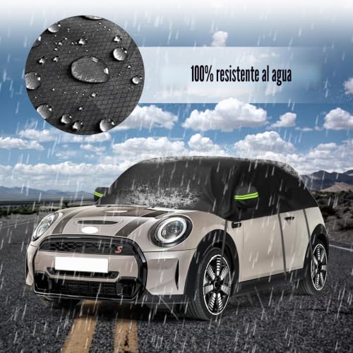 Funda impermeable para coche Mini Cooper protege tu parabrisas del hielo y resina 3