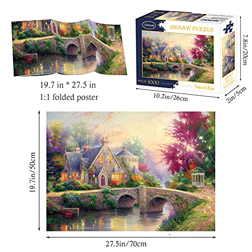1000 Piece Puzzle For Adults, Jigsaw Puzzles For Adults 1000 Pieces And Up Difficult Challenging Puzzles Game For Family Toys Gift (Lamplight Manor) #TOP2