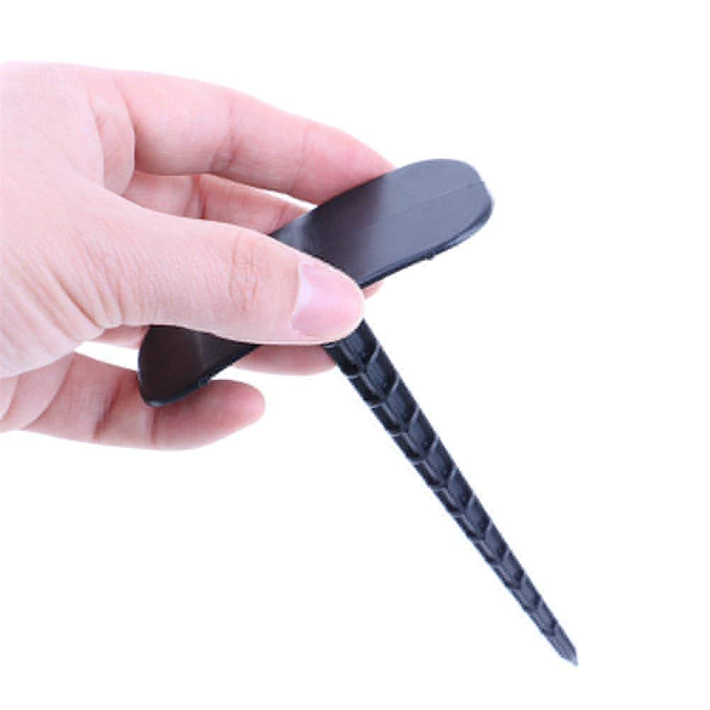 Picchetti di Ancoraggio Lunghi, Ancoraggioper Giardino, Chiodi Ancoraggio per Fissare teloni di Copertura Protezione per Raccolti, Nero, 14CM (Size : 100PCS)