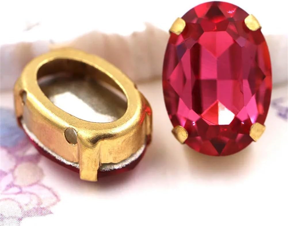Strass à coudre en cristal avec griffe dorée anti-perte pour customiser vos vêtements