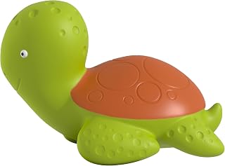 caaocho Pure Natural Rubber Baby Bath Toy - Mele The Sea Turtle - Without Holes, BPA, PVC, Phthalates Free, Textured for Sensory Play, Sealed Bath Rubber Toy, Hole Free Bathtub Toy for Babies