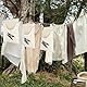 YILANJIN Wäscheklammern, Wäscheklammerbeutel zum Aufhängen mit Haken, Wiederverwendbar Klammerbeutel für Wäscheklammern, Wäscheklammern Korb für Zuhause, Balkon, Reisen Tragbar (Khaki, 32 x 28 cm)