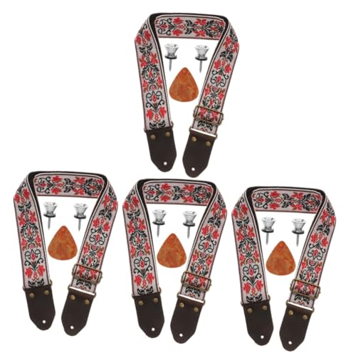 ibasenice 4 Ensembles De Sangle De Guitare Brodée Bracelet En Cuir Sangle De Guitare Tissée Rétro Accessoires De Broderie Sangle De Remplacement De Guitare Guitare Créative Guitares Basses - Les Beatles, Paul McCartney, John Lennon, RIngo Starr, George Harrison ibasenice 4 Ensembles De Sangle De Guitare Brodée Bracelet En Cuir Sangle De Guitare Tissée Rétro Accessoires De Broderie Sangle De Remplacement De Guitare Guitare Créative Guitares Basses