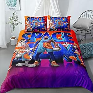 CCBZLY Basketball Theme Bed Linen Set, 3D Print Bugs Bunny Pattern Duvet Cover Set, 100% Microfibre, Easy-care, Soft and…
