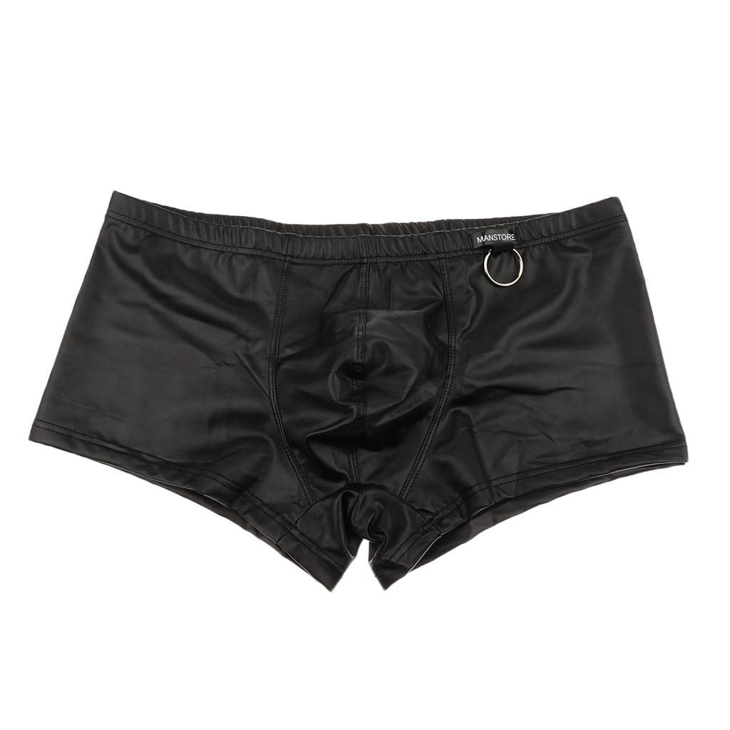 bnf Men's Boxer PU Leather Shorts Low Rise Ring Clubwear Elastic Trunk Black M | Clothing Shoes & Accessories | Mens Clothing | Underwear | 1 x Men's Underwear-picture-32