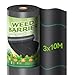 iropro Unkrautvlies Gartenvlies 3m x 10m,30m² Unkrautflies für Garten Unkrautfolie Wasserdurchlässig 90g/m² Reißfestes Unkrautgewebe Rolle Unkrautfolie,Anti Repousse,Hohe UV-Stabilisierung