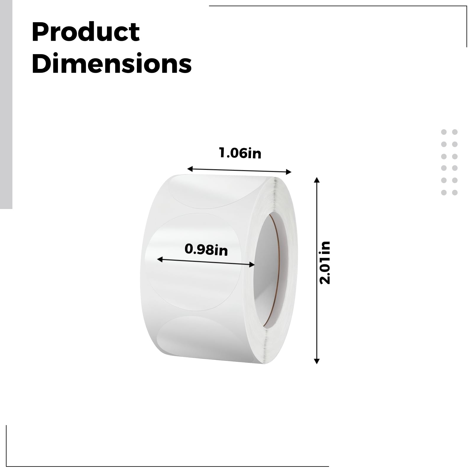10 Rollen mit je 500 runden transparenten Aufklebern, selbstklebende Etiketten pro Rolle, ideal für Geschenkbox-Dekoration, strapazierfähiges PVC-Material