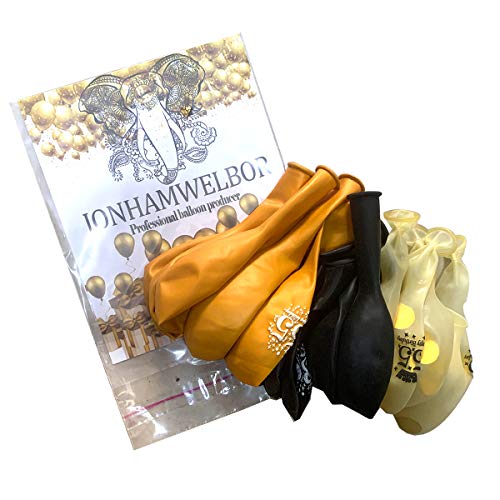 55Th Birthday Balloons 55 Years Black Gold Latex Confetti Printed Number Balloons For Men Women Birthday Party Decorations (15Pcs 12 Inch) #TOP1