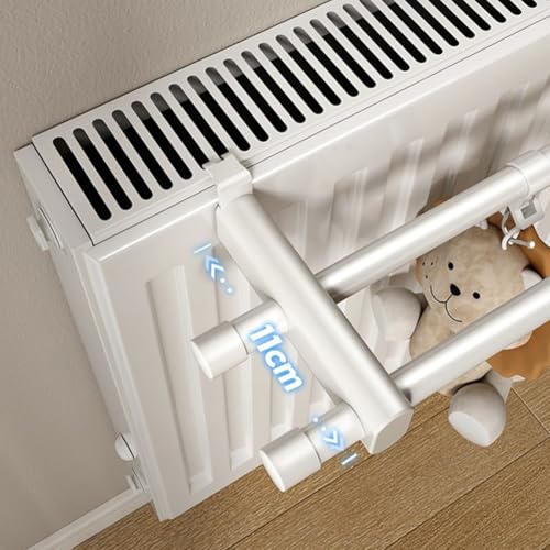 Besshepplo Radiator Towel Rack 2 Bars Radiator Airer Radiator Towel Holder Clothes Dryer Rack Rail Radiator Airer Over Radiator Clothes Airers Adiator Hanging Rail For Balcony - Image 2