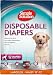 Simple Solution True Fit Disposable Dog Diapers for Female Dogs | Super Absorbent with Wetness Indicator | L/XL | 12 Count