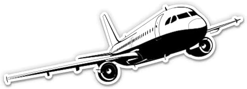 Airplane - 3" Vinyl Sticker - for Car Laptop Water Bottle Phone - Waterproof Decal