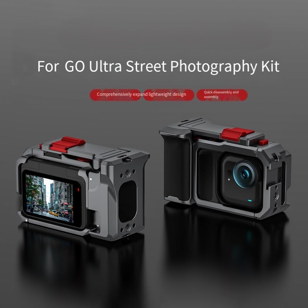 Para Insta360 Go Ultra Street Photography Juego de manijas con construcción de aluminio para un rendimiento fiable y captura constante