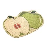 Cat Litter Trapping Mat, Fruit Shape Cat Food Catching Mat Flexible PVC Decorative for Bedroom (40x60cm / 15.7x23.6in)