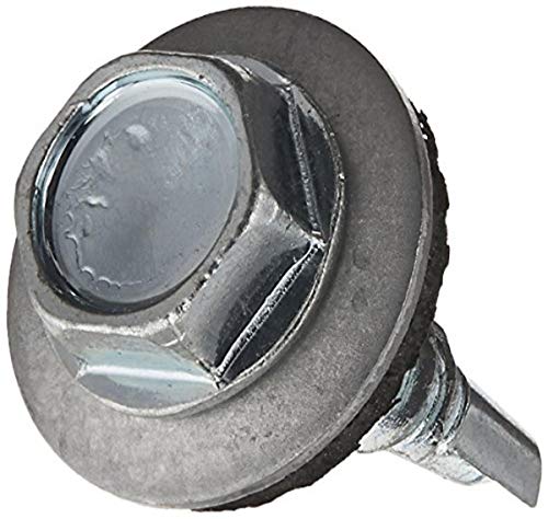 Tornillo autoperforante hexagonal 10 x 3/4 pulg con arandela miniatura 1