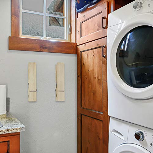 9 Inch, Giant Clothespins, Jumbo Wood Clips For Diy Craft, Bathroom Or Laundry Room Decoration, 2 Pcs #TOP6
