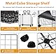 AWTATOS 6 Drahtwürfel Stapelbarer Regal Mit Türen - DIY Metallgitter Würfelbuchregal für Wohnzimmer, Schlafzimmer, Bad - Schwarz USCIH06BE