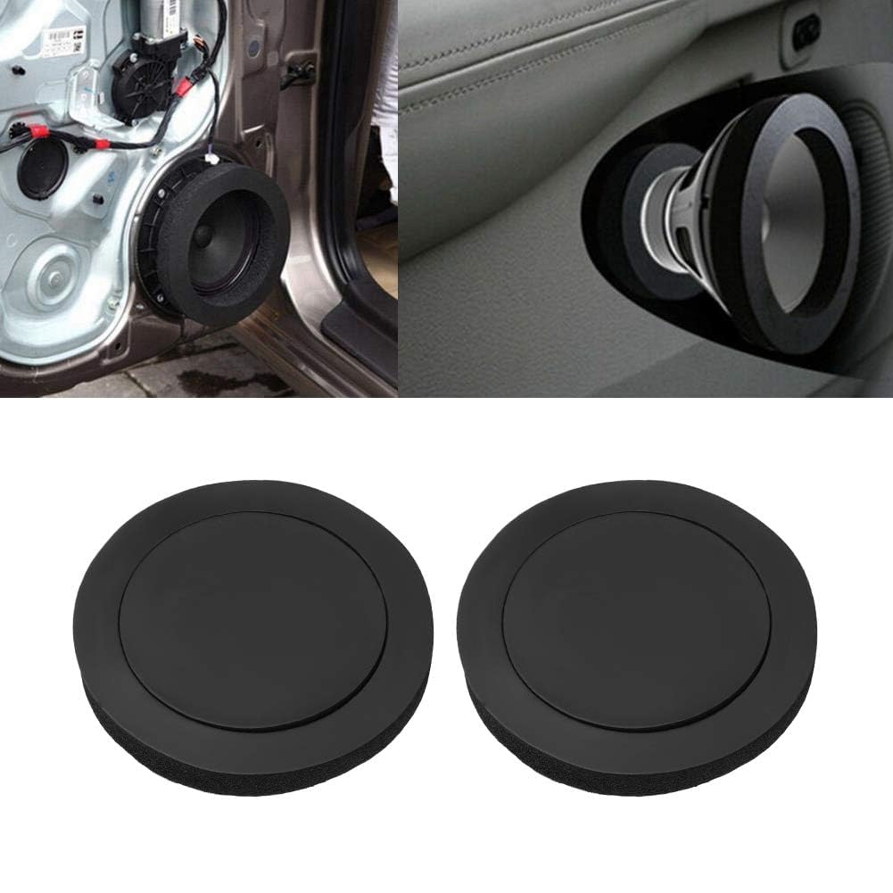 Kit de système de Haut-Parleur Universel, 19,5x14,5x2,5 cm/ 7,7x5,7x1po 4Pcs Coton Insonorisant Bloqueur de Basses pour Haut-parleur de Portière de Voiture Mousse