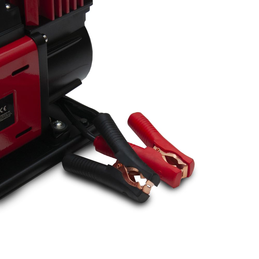 Dragon Winch Compresor de Aire 12V 150 PSI / 10,3 BAR 300 L/min | Inflador Portátil Profesional con Manómetro Digital y 3 Boquillas | Para Coche, Moto y 4x4 y Herramientas Neumáticas