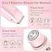 Nawedaa Bikini Trimmer for Women, Cordless& Painless& Waterproof Dual Head Shaver for Women Private Area& Face& Body, 2-in-1 Electric Razors, Bikini Shaver, Hair Trimmer with LCD, Travel Grooming Kit