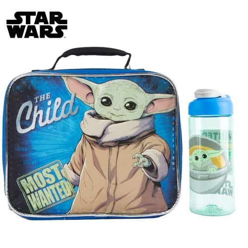 Disney Baby Yoda Mandalorian Star Wars Lunch Box With Water Bottle Set- Kids Soft Insulated Lunch Bag For Girls And Boys #TOP6