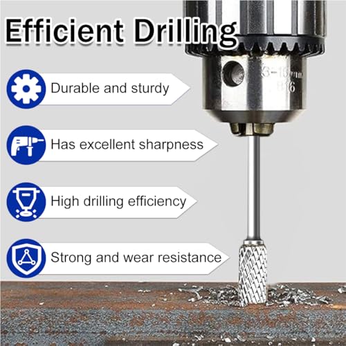 Hartmetall Frässtifte, 10 Stück, Wolfram Hartmetall Rotationsfräser, Metallpolieren, Fräsbohrer Metall, für Holzschneiden, Stahl Gravieren, Schleifen und Metall Polieren, Bohren Tools et