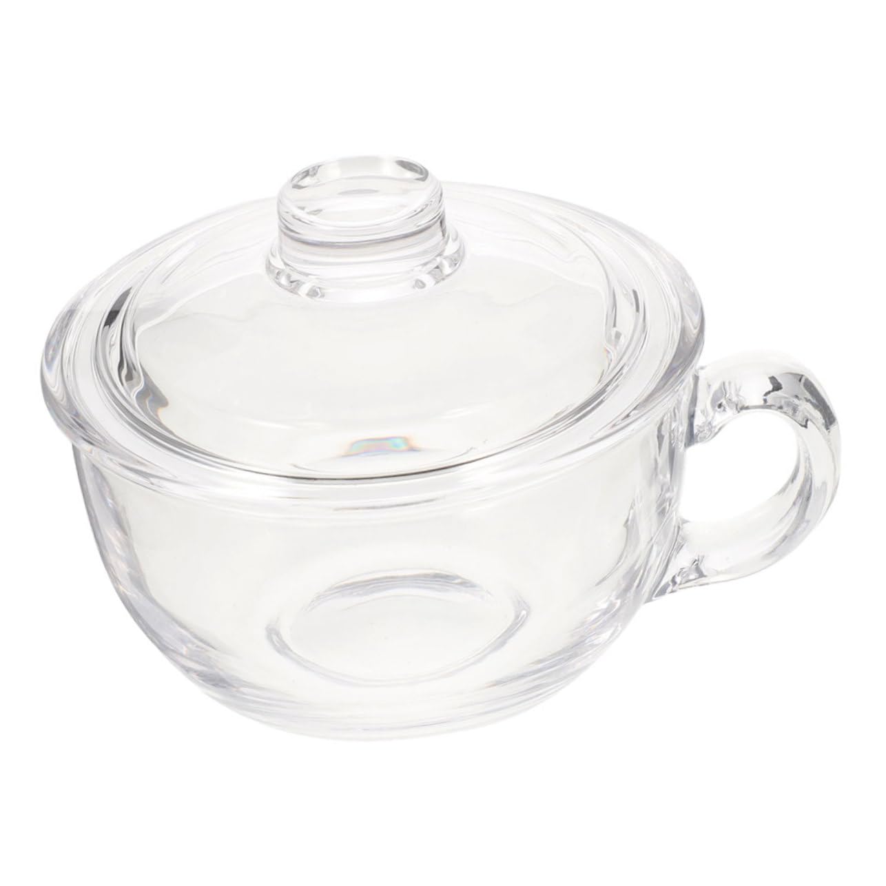 SHOWERORO Tazón De Cereales De Vidrio Transparente Con Asa Para Avena Yogur o Desayuno Para Cocina y Comidas Familiares