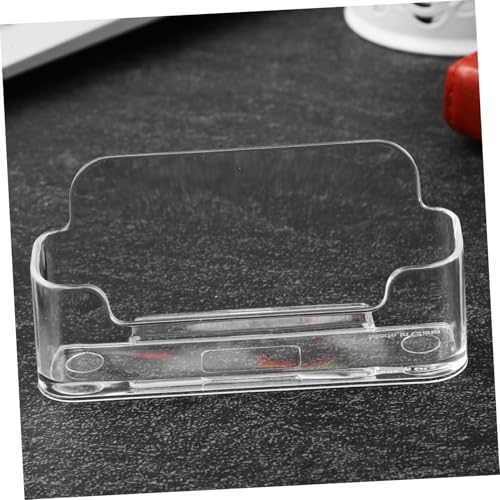 FONDOTIN 6個 クリアアクリル名刺スタンド 卓上カードホルダー オフィス用名刺ディスプレイ 縦横対応 安定設計 会議 展示会対応