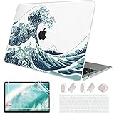 【Plastica resistente e protezione perfetta】 - Realizzato con materiali in silicone morbido, flessibile e di alta qualità. La custodia del laptop a2179 / a1932 / A2337 M1 contiene uno strato di pittura ad olio in gomma, una custodia per MacBook Air antipolvere e impermeabile contro le impronte digitali. - Il logo risplende attraverso la custodia.