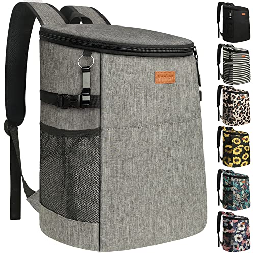 Camping Cooler Backpack 30 Cans, Soft Backpack Coolers Insulated Leak Proof Travel Cooler Bag Waterproof Lunch Picnic Beach Work Trip Thermal Bag Drink Beverage Beer Bag Cooler