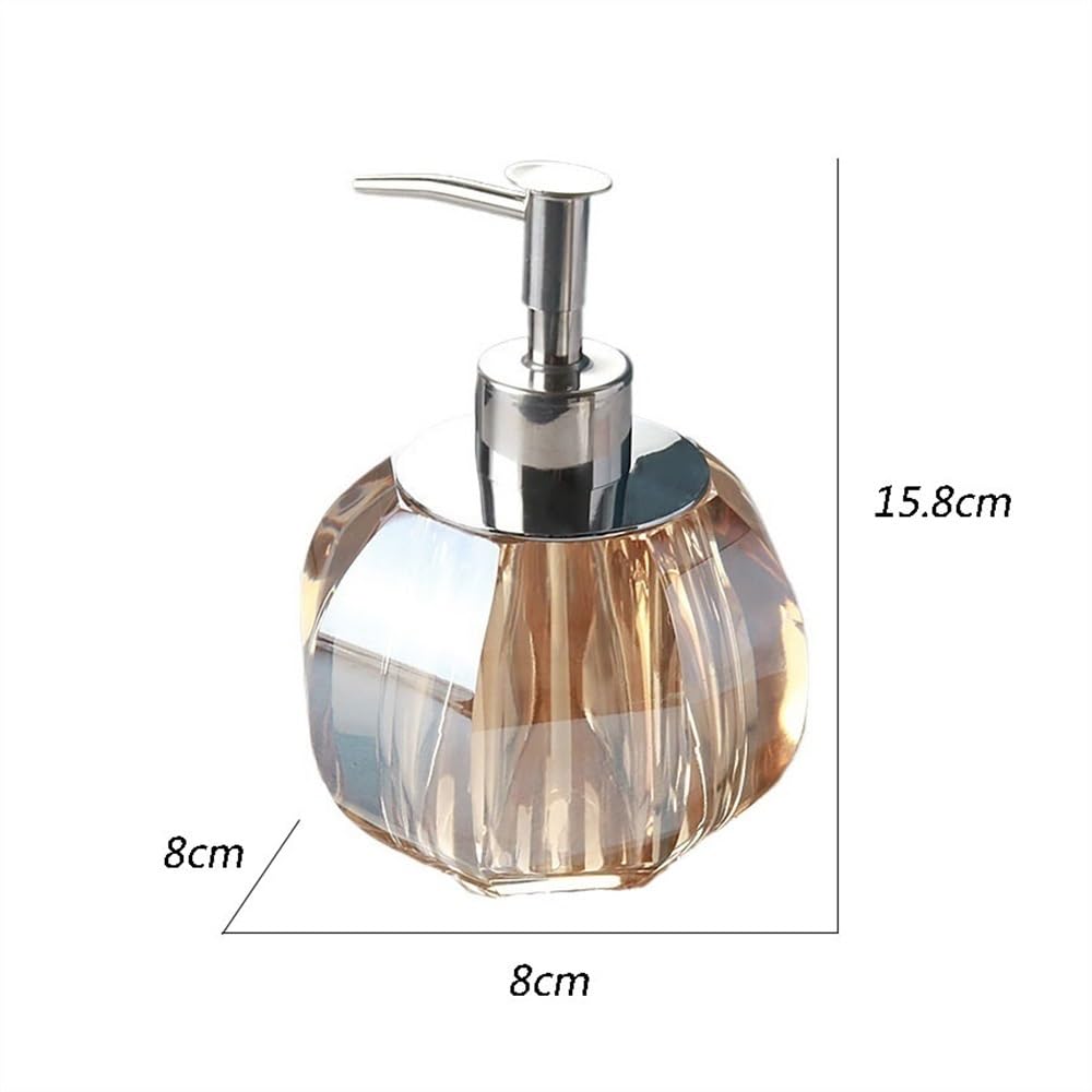 Dispenser sapone Dispenser di sapone di lusso Crystal Light, dispenser di shampoo for lozione e bagnoschiuma di alta qualità, flacone vuoto, flacone push