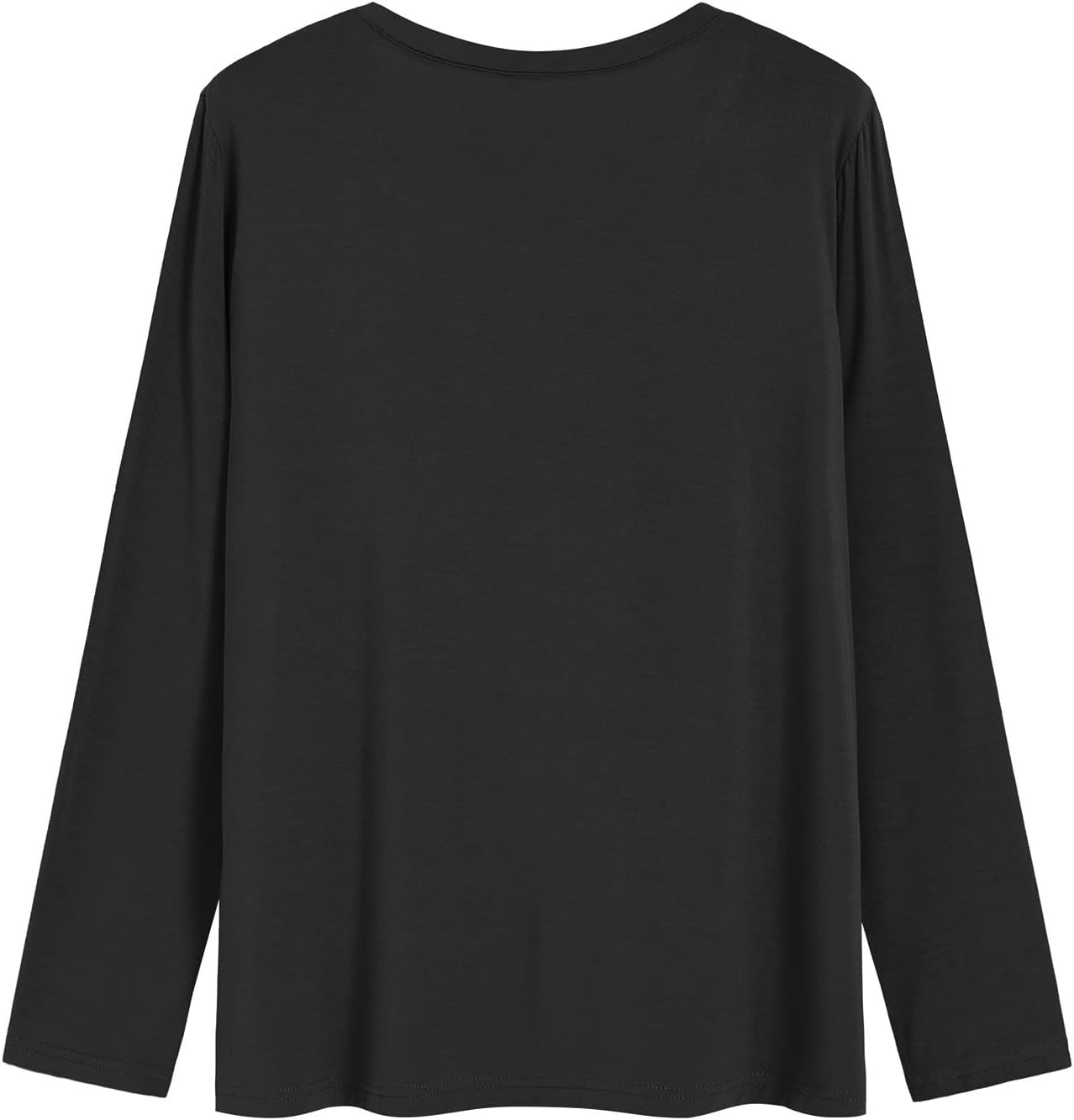 Latuza Women's Viscose Long Sleeve Sleep T-Shirt V Neck Pajama Top S-3X - Image 3