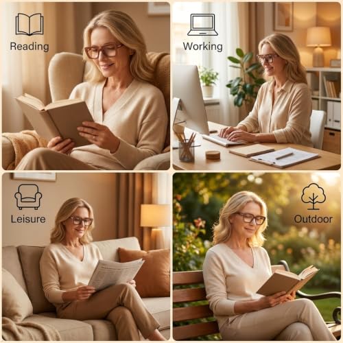 Image of Eyekepper Reading Glasses, Readers for Women, 2.5 Brown Stylish