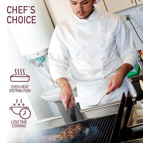 image for Shop Square Cast Iron Grill Press – 8 x 4 Inch, 2.6 lb Griddle Press