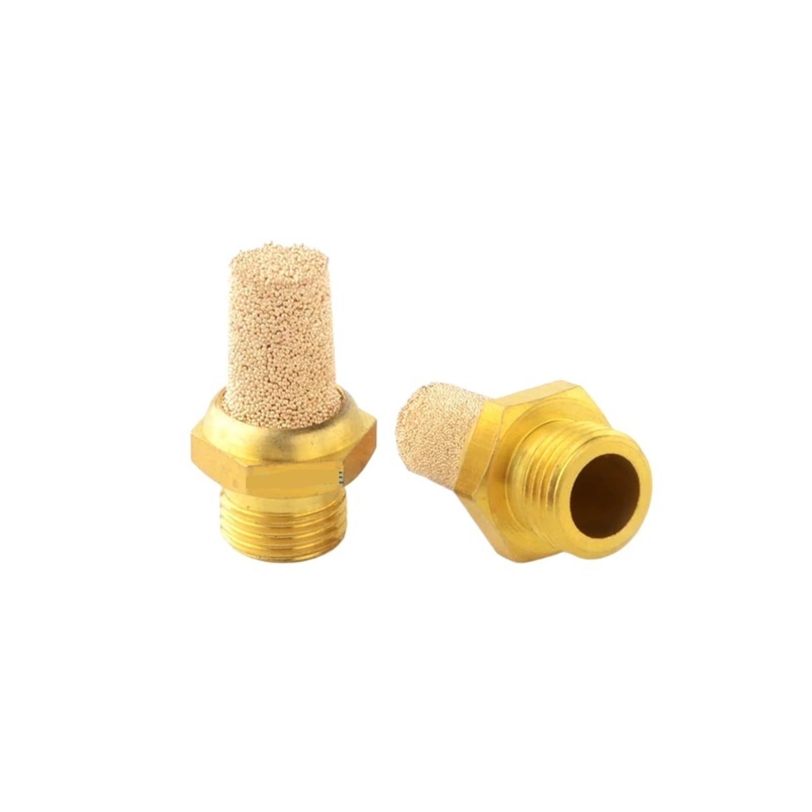 Silencieux pneumatiques en laiton Silencieux d'air pneumatique M5 1/8 1/4 3/8 1/2 3/4 1 10 pièces/lot, échappement d'air en laiton 10 bars(1")