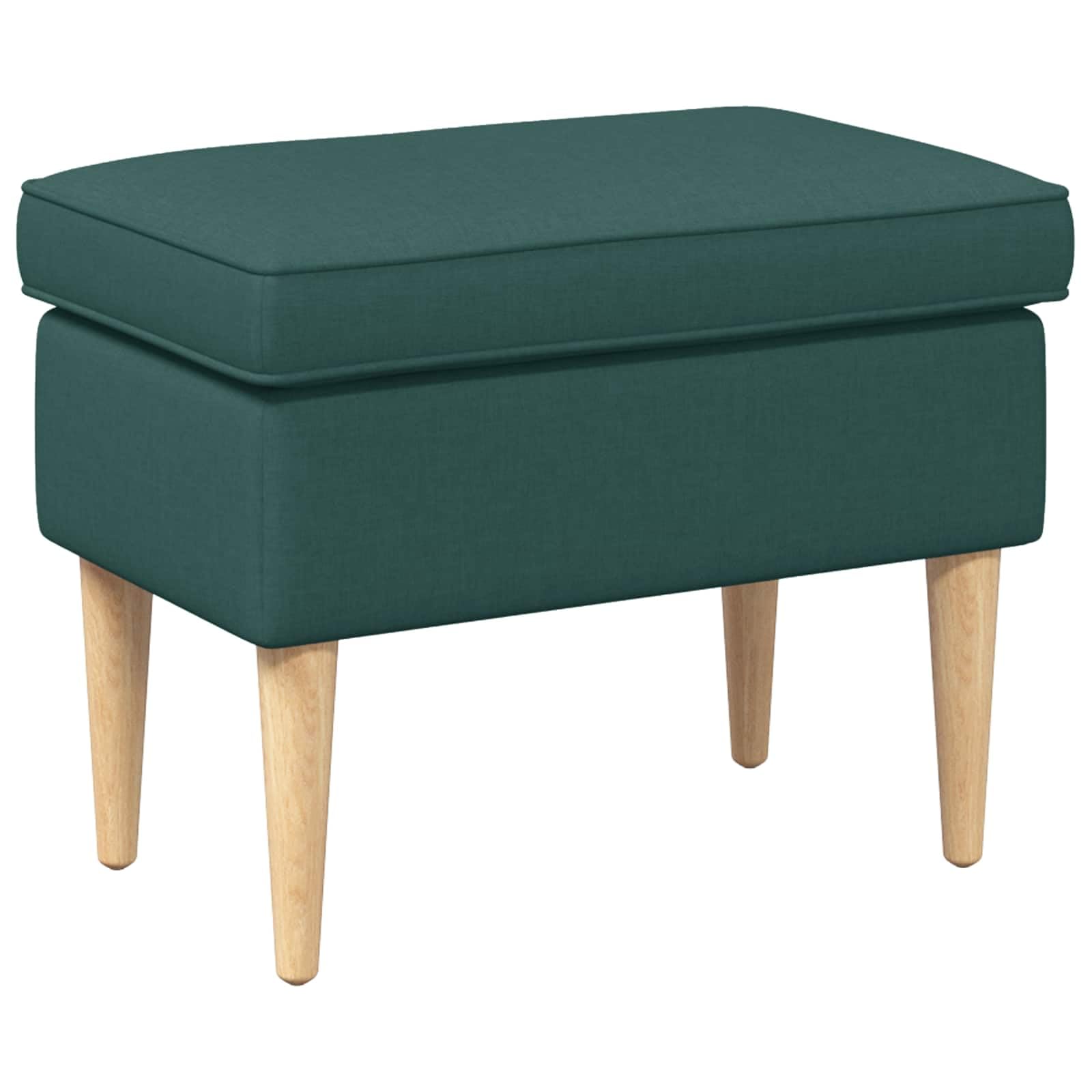 Siège confortable pour salon et chambre : pouf compact vert foncé idéal pour se détendre