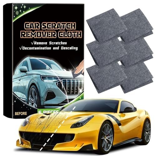Tiantanghu Car Scratches Remover 6 Pack 2025 Nano Sparkle Cloth for Car Scratches Multi-Purpose Nano Magic Cloth Easy to Repair Paint Scratches Water Spots Surface Polishing