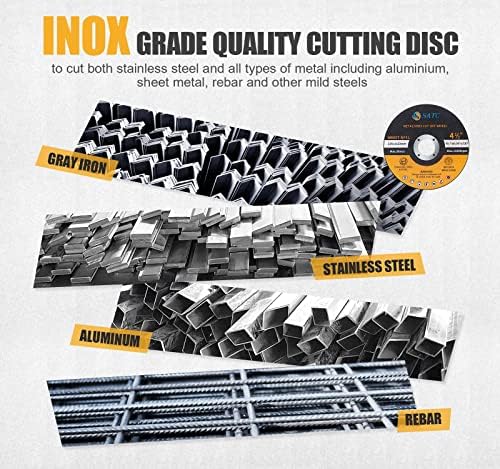 SATC Cut Off Wheels 50-Peice Metal Cutting Discs 115mm Durable Ultra Thin 1mm Stainless Steel Cutting Discs for Angle Grinder