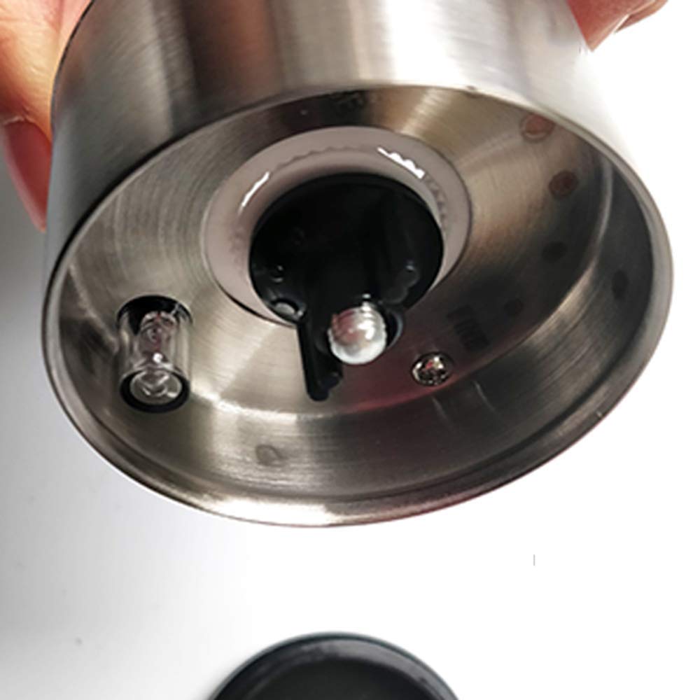 sdneNest Macina sale e pepe elettronico con supporto in acciaio inox macinapepe con supporto in ceramica con luci regolabili grossolanità.