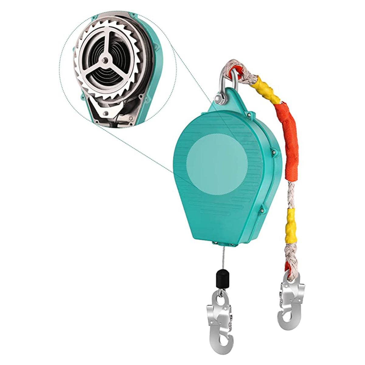Imbracature di Sicurezza per Linea di Vita Linea di Vita Retrattile Automatica, Cordino di Protezione anticaduta Retrattile con Gancio e Cavo, Kit di Imbracatura di Sicurezza per dispositivi